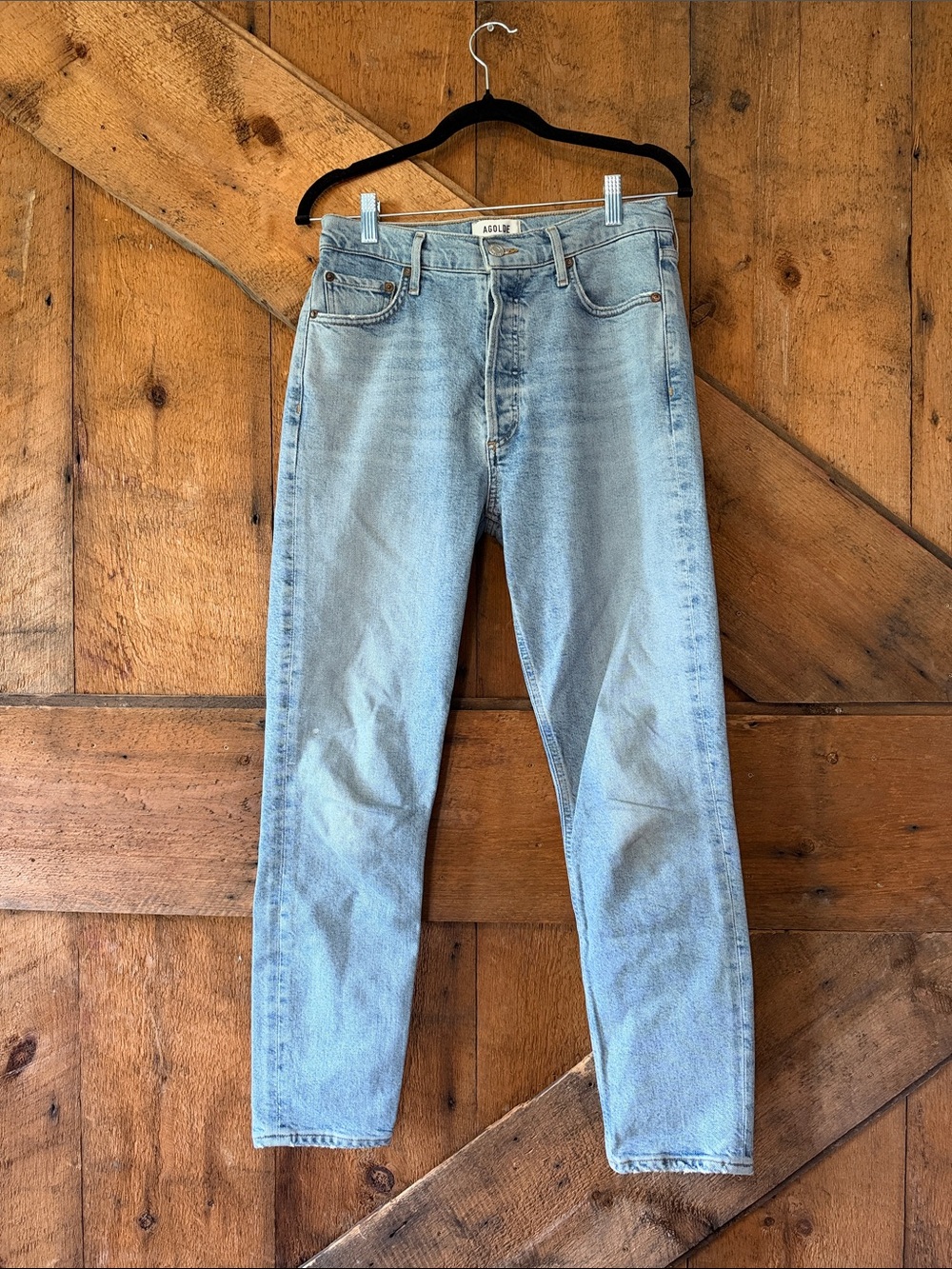 Agolde Light Blue Straight Leg Women's Jeans